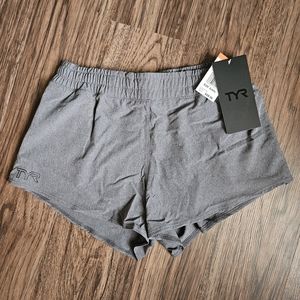 TYR Running Shorts Heather Gray Size Small 4/6